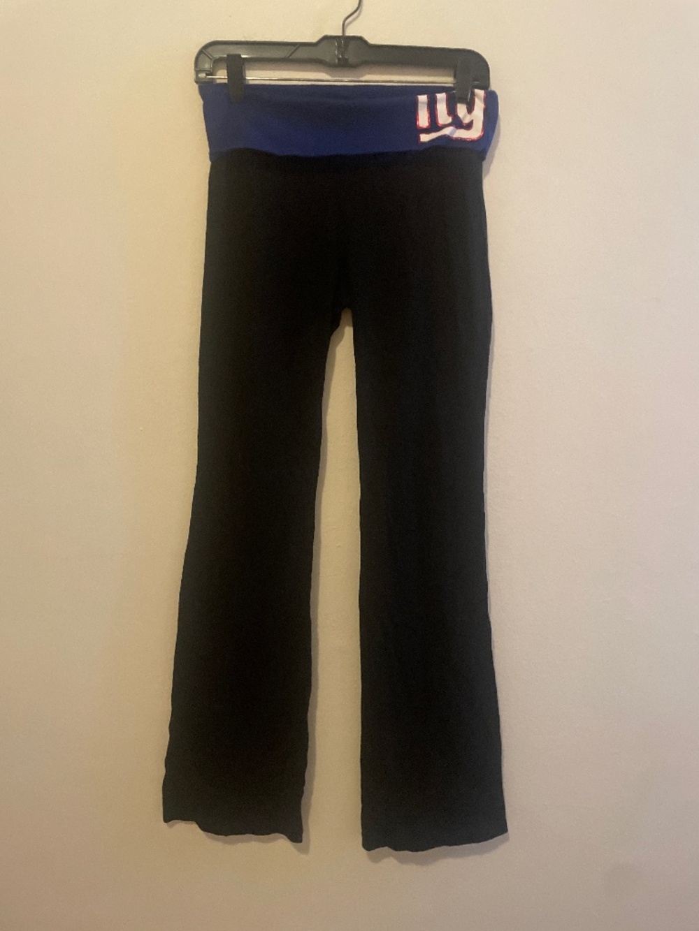 Victoria’s Secret PINK Vintage Y2K Yoga Flare Pants S NY GIANTS EUC RARE